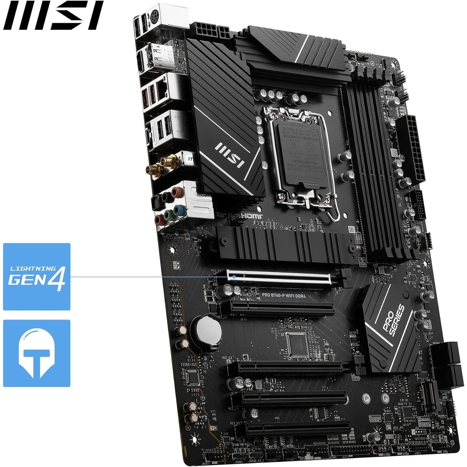 MSI PRO B760-P WIFI Intel B760 1700 DDR4 ATX Motherboard - Laptops